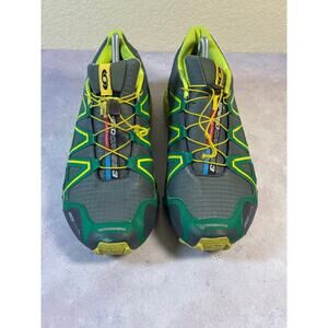 Salomon Speedcross 3 Mens Size 11 Green Trail Running Shoes Sneakers Read Desc